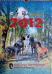 Cover from Polish Great Dane Club Calendar 2012
